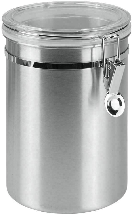Metaltex 185312010 Vorratsdose 2,0L Inox mit Acryldeckel