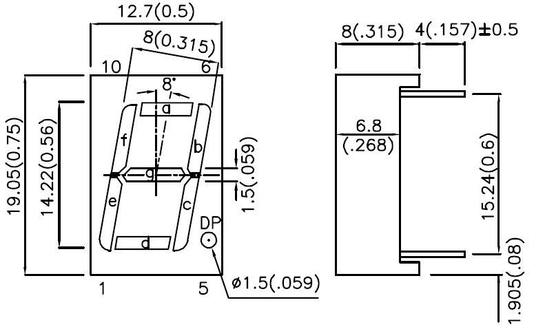 Kingbright 7-Segment-Anzeige Grün 14mm 2.2V Ziffernanzahl: 1 SC56-11GWA