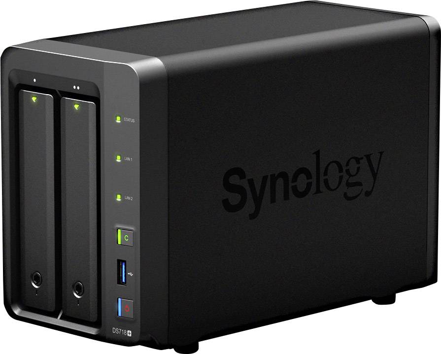 Synology DiskStation DS718+ NAS-Server 12TB 2 Bay bestückt mit 2x 6TB Recertified Festplatten DS718+-12TB-FR