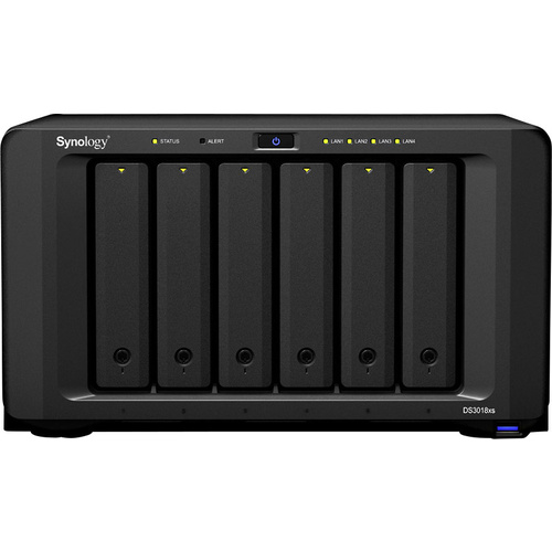 Synology DiskStation DS3018XS NAS-Server Gehäuse 6 Bay 2x M.2 Steckplatz, USB 3.2 Gen 1 Frontanschluss (USB 3.0) DS3018XS