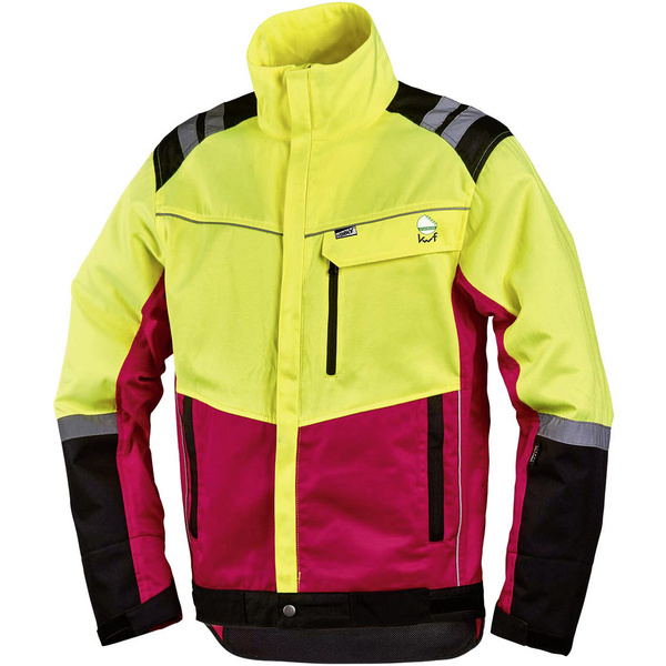 L+D worky 4112-L Forstschutz-Jacke Komfort Kleider-Größe: L Neongelb, Rot, Schwarz
