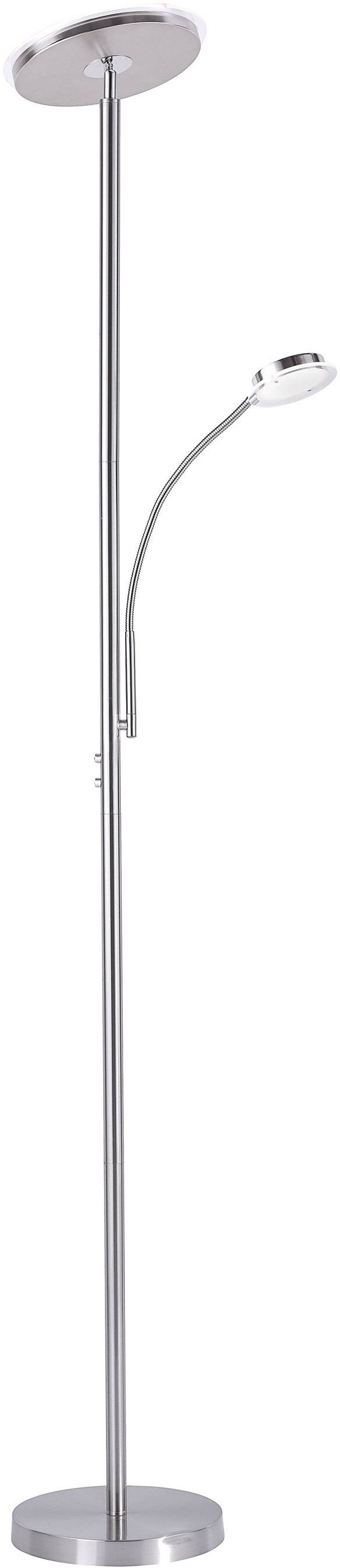 Just Light Hans LED-Deckenfluter mit Leselampe LED 26 W Stahl