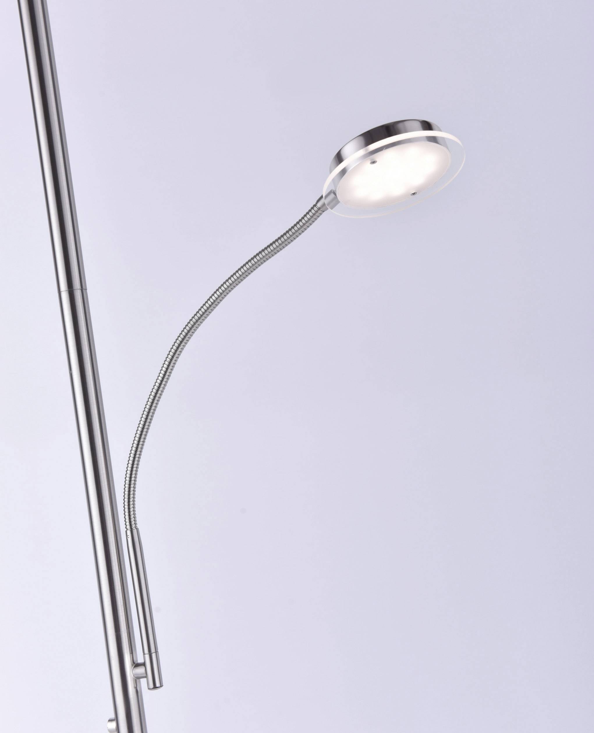 Just Light Hans LED-Deckenfluter mit Leselampe LED 26 W Stahl