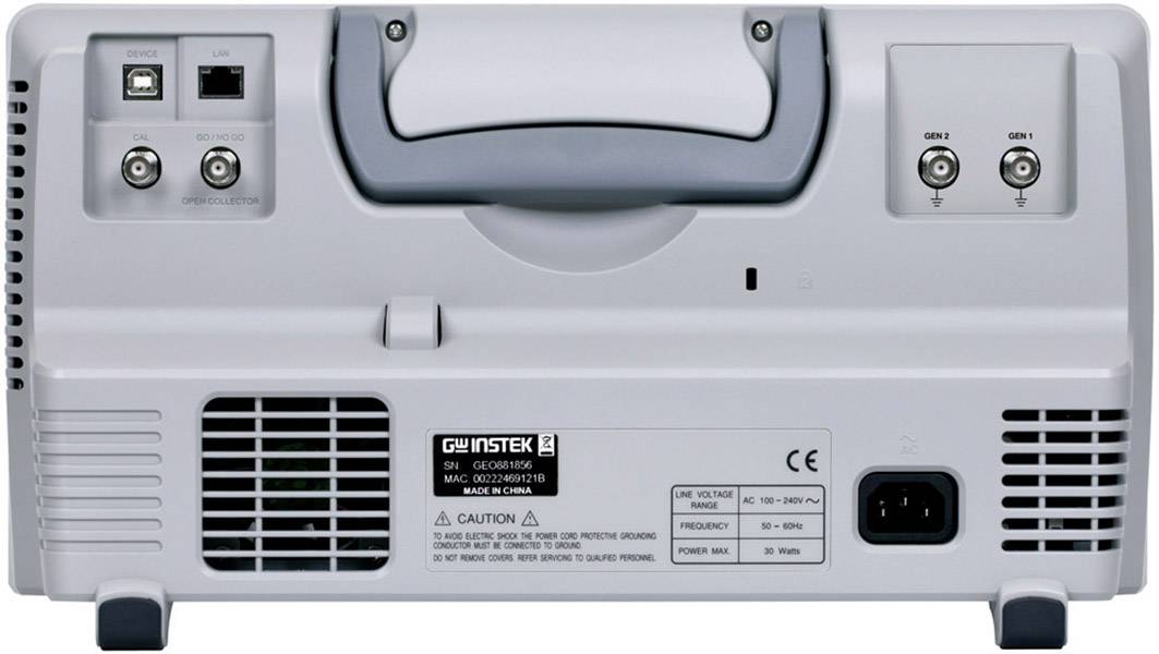 GW Instek MSO-2204EA Digital-Oszilloskop 200 MHz 1 GSa/s 10 Mpts 8 Bit Digital-Speicher (DSO), Mixed-Signal (MSO), Logic-Analyser, Funktionsgenerato