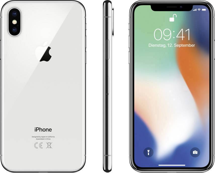 Apple iPhone X iPhone 64GB () Silber