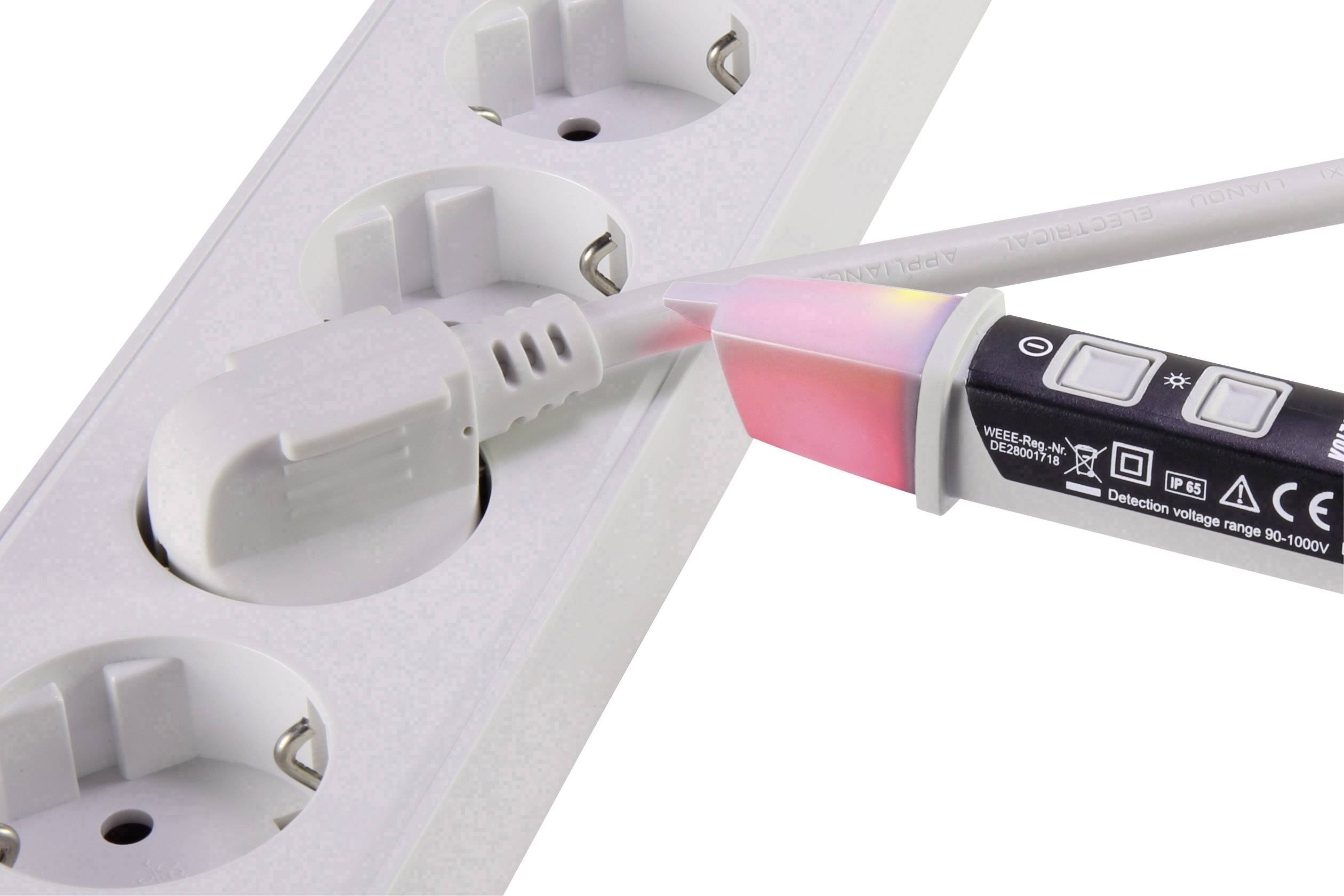 VOLTCRAFT MS-500 Berührungsloser Spannungsprüfer CAT IV 1000 V LED, Akustik