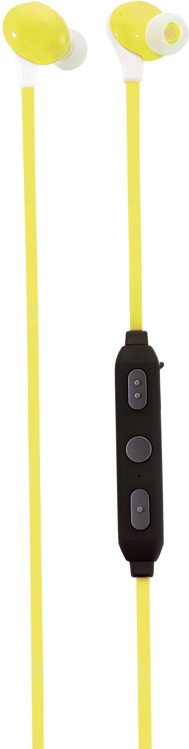 Caliber Audio Technology  Bluetooth®  Stereo-Headset In Ear Headset, Lautstärkeregelung Gelb