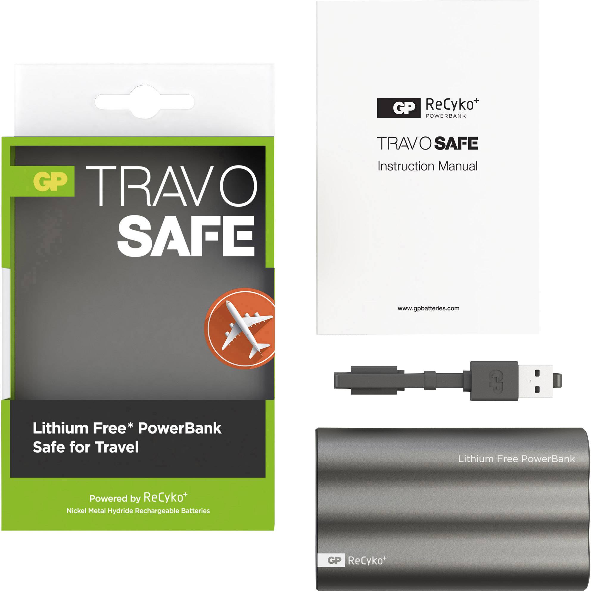 GP Batteries Travo Safe 4H03 Powerbank 3800 mAh NiMH Anthrazit