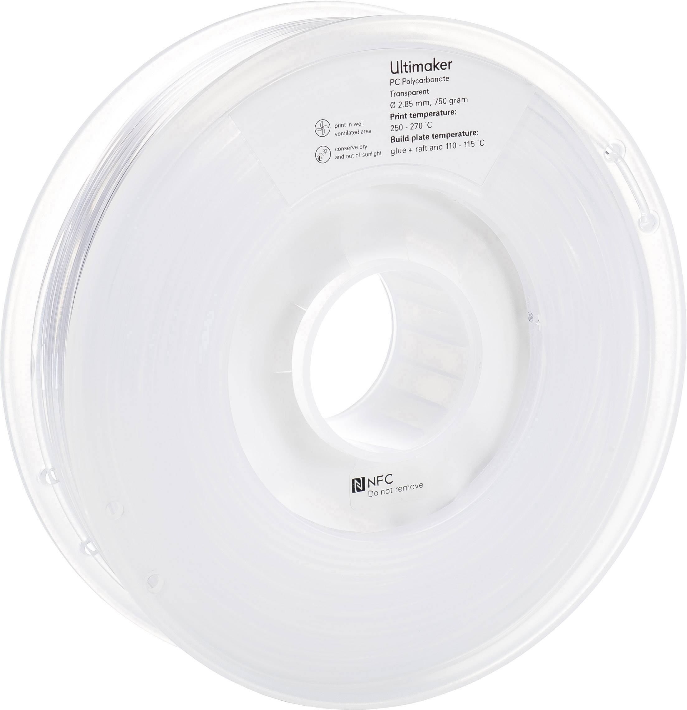 Ultimaker PCA - M3577 Transparent 750 - 212674 Filament PC (Polycarbonat) 2.85mm 750g Transparent 1St.