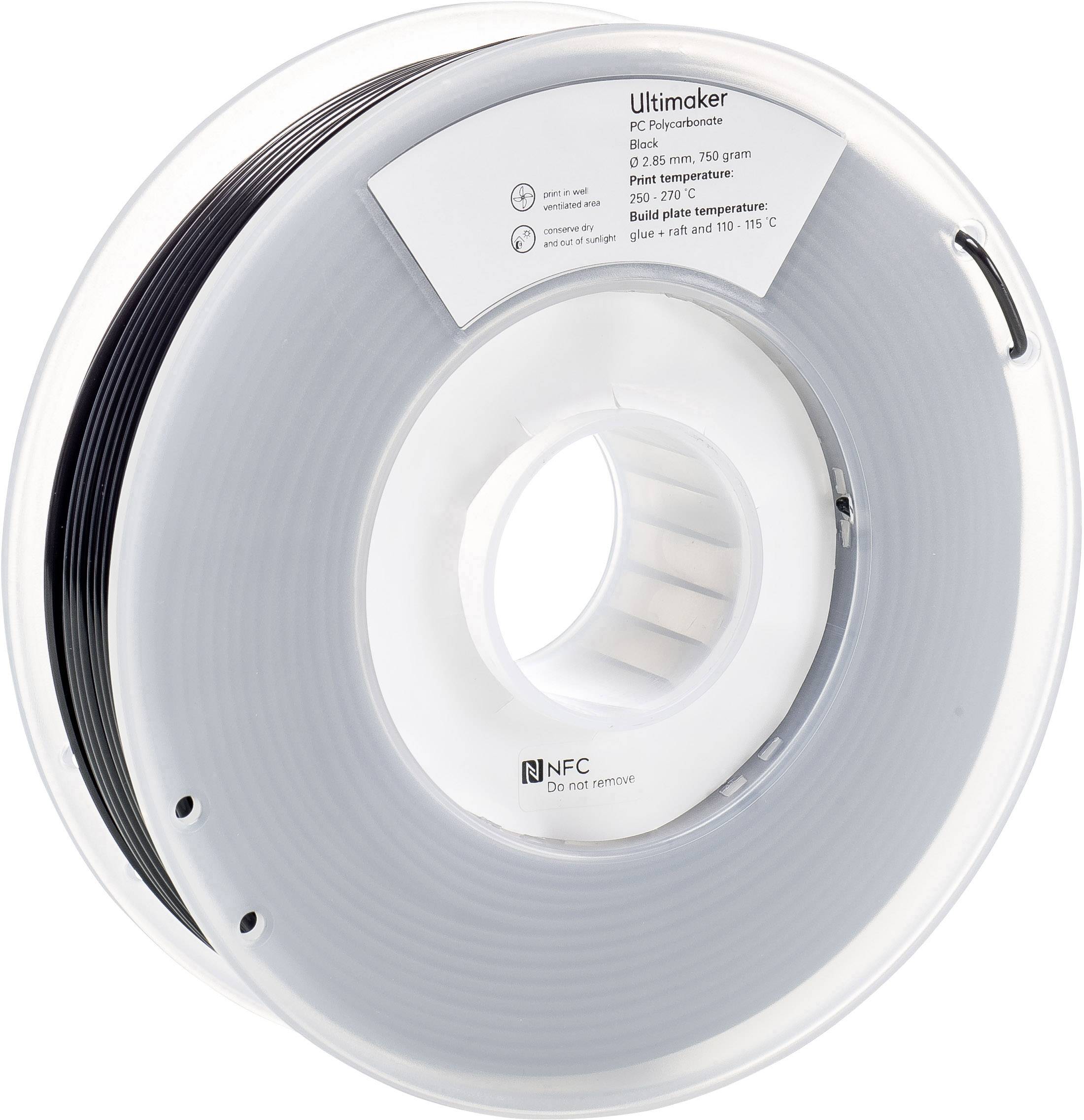 Ultimaker PCA - M3577 Black 750 - 212674 Filament PC (Polycarbonat) 2.85mm 750g Schwarz 1St.