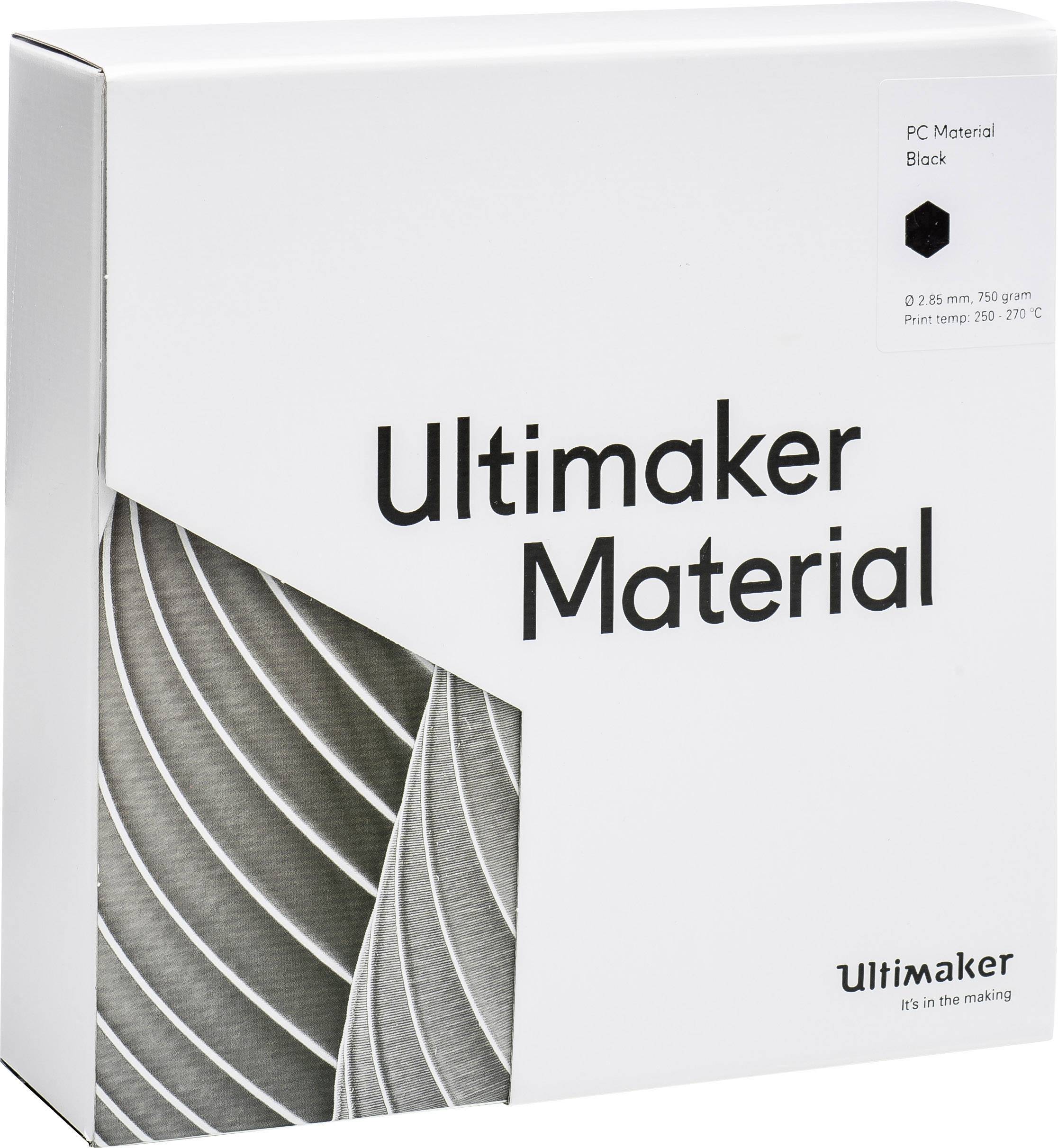 Ultimaker PCA - M3577 Black 750 - 212674 Filament PC (Polycarbonat) 2.85mm 750g Schwarz 1St.