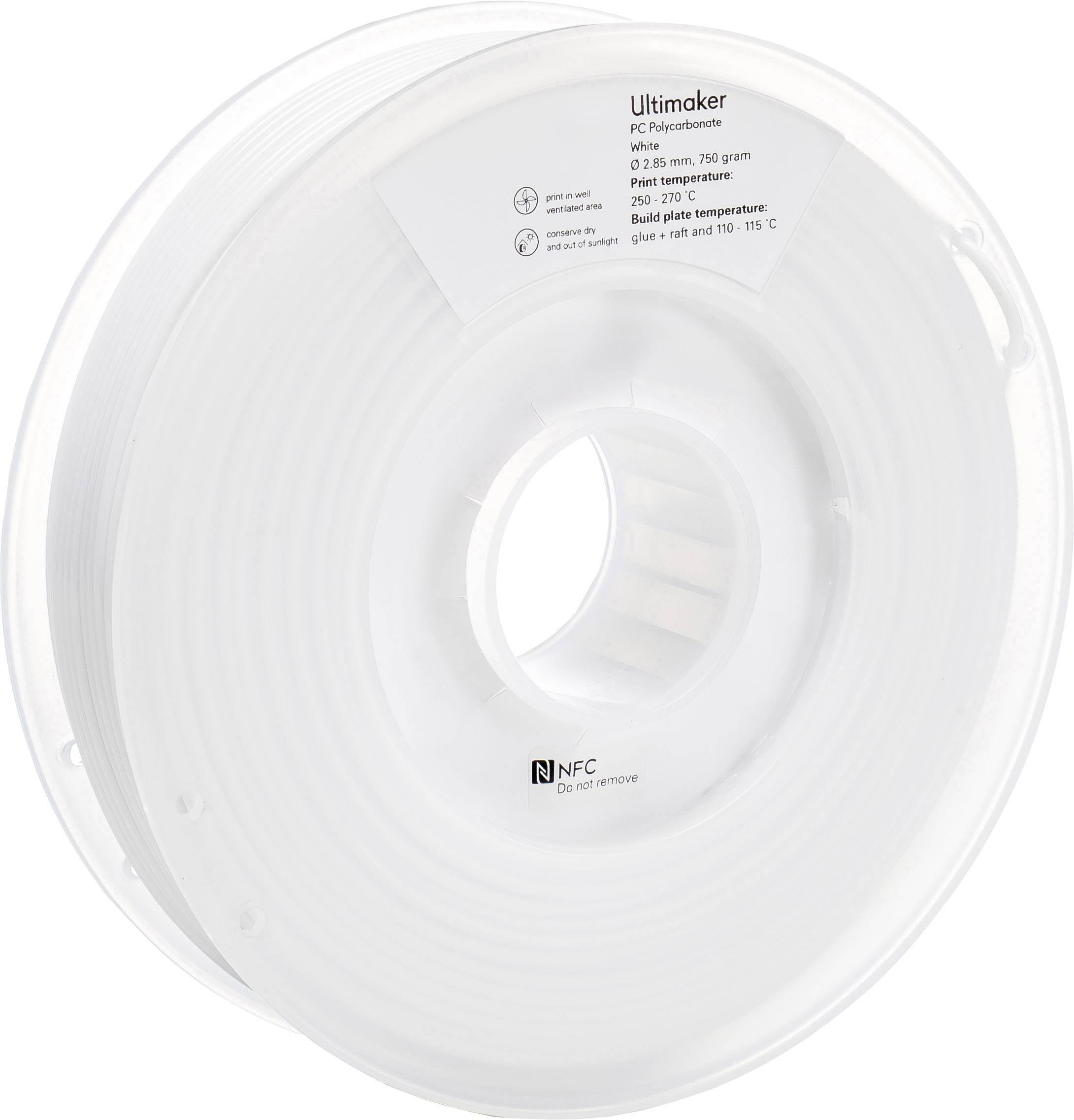 Ultimaker PCA - M3577 White 750 - 212674 Filament PC (Polycarbonat) 2.85mm 750g Weiß 1St.