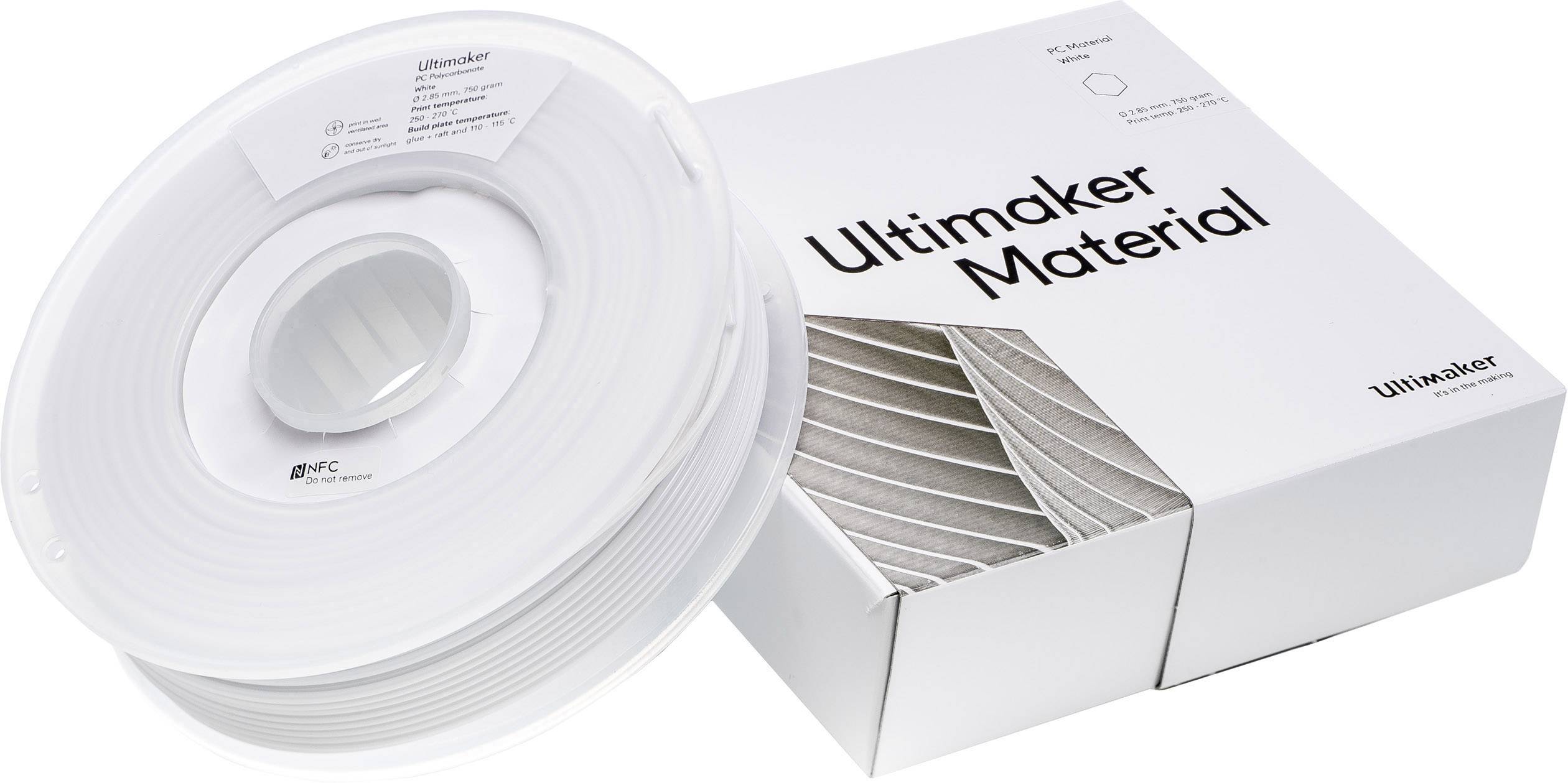 Ultimaker PCA - M3577 White 750 - 212674 Filament PC (Polycarbonat) 2.85mm 750g Weiß 1St.