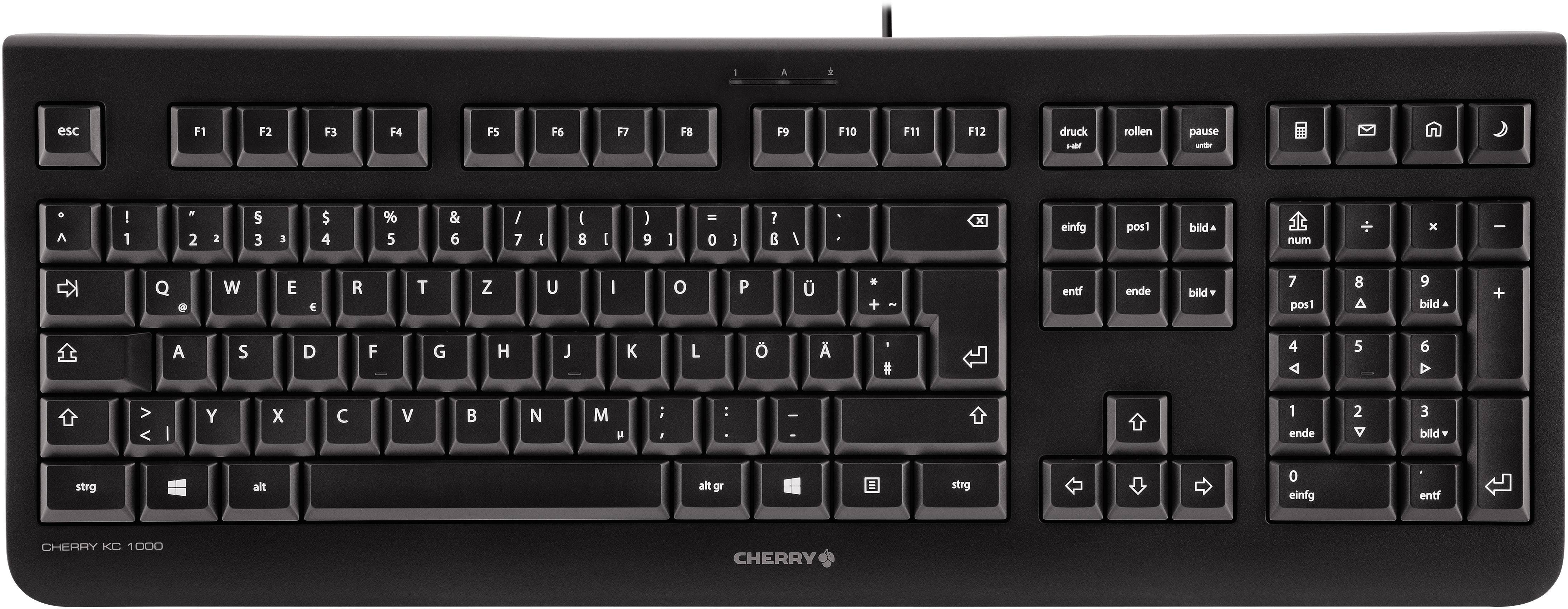 Tastatur CHERRY KC1000 Schwarz Italienisch, QWERTY