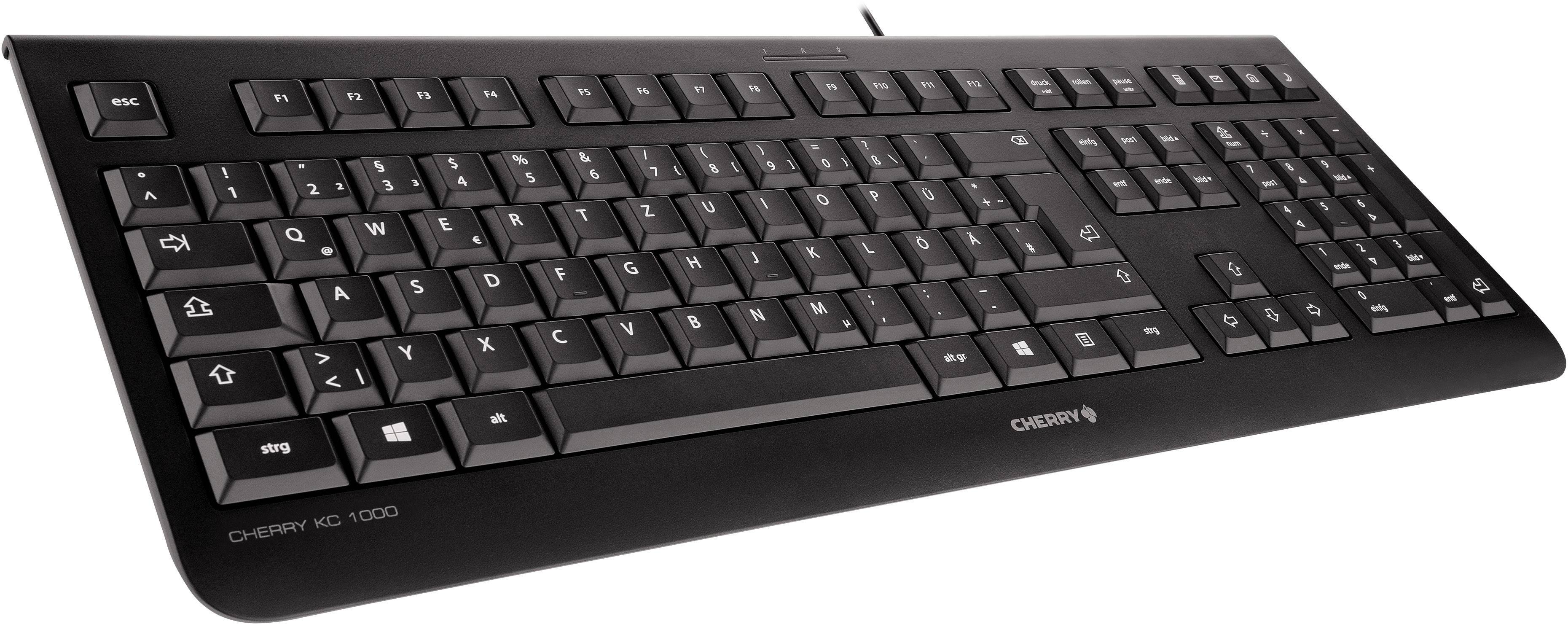 Tastatur CHERRY KC1000 Schwarz Italienisch, QWERTY