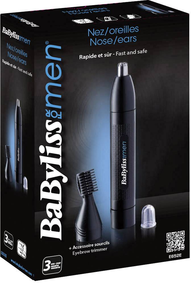 Babyliss Nasen-, Ohrhaar- und Augenbrauentrimmer Ohr-, Nasenhaartrimmer Schwarz