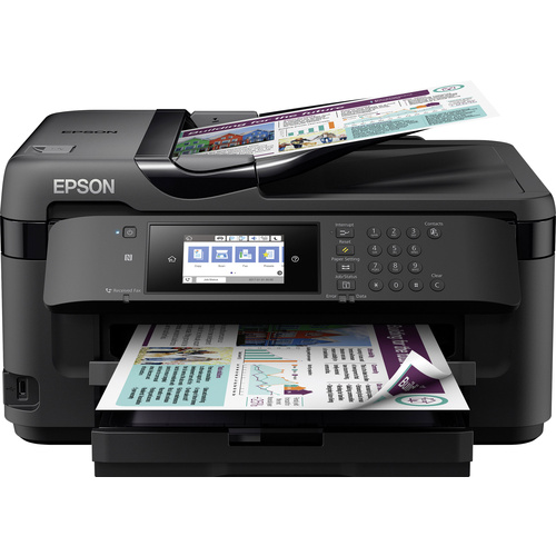 Epson WorkForce WF-7710DWF Farb Tintenstrahl Multifunktionsdrucker A3 Drucker, Scanner, Kopierer, Fax USB, LAN, WLAN, NFC, Duplex