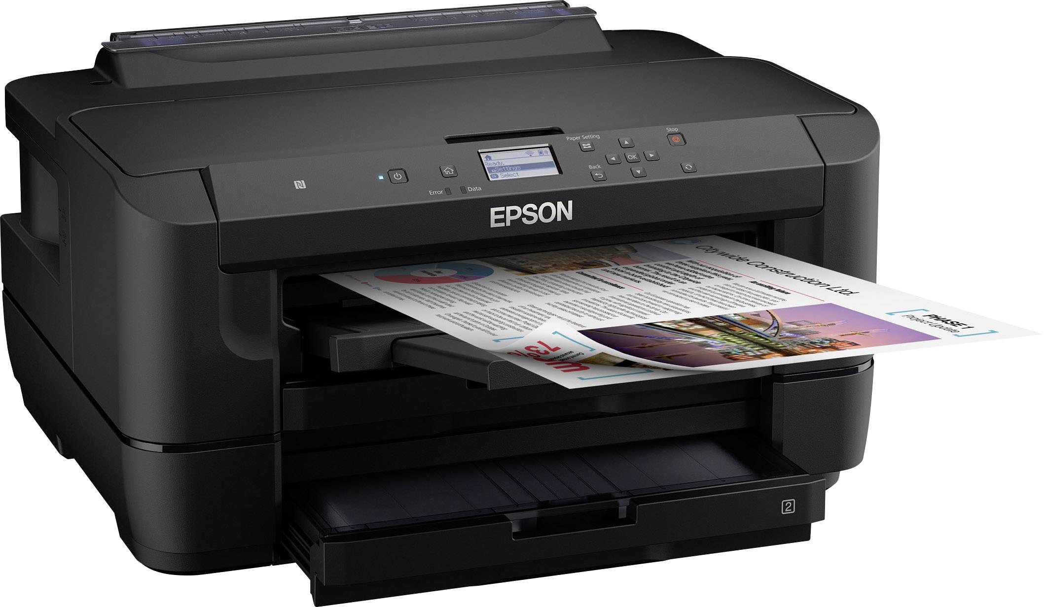 Epson WorkForce WF-7210DTW Farb Tintenstrahl Drucker A3 Duplex, LAN, WLAN