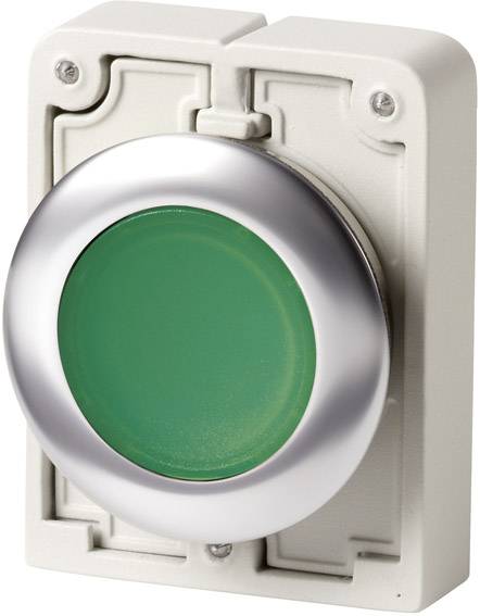 Eaton 182952 M30C-FDRL-G Druckschalter flach, rund, verchromt Grün 1 St.