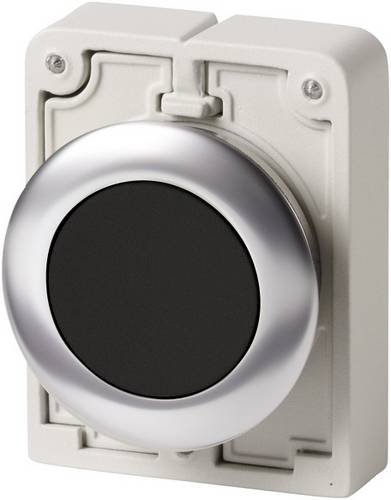 Eaton 182959 M30C-FD-S Drucktaster flach, rund, verchromt Schwarz 1 St.