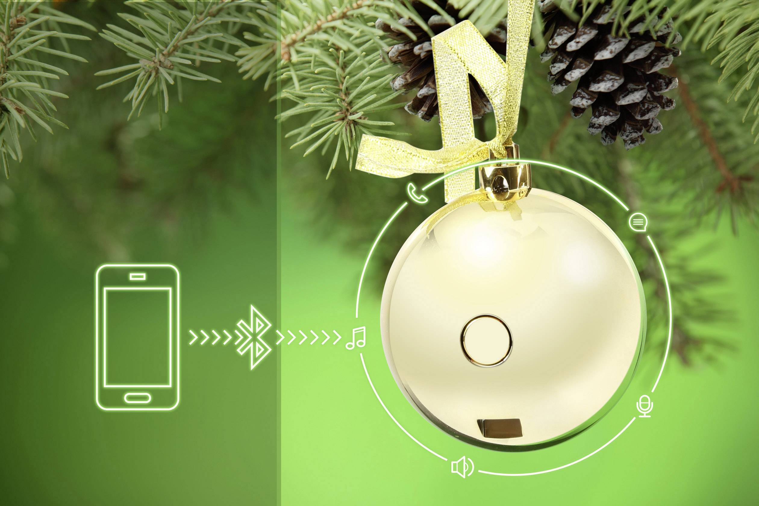 Technaxx Christmas Speaker Bluetooth® Lautsprecher Gold
