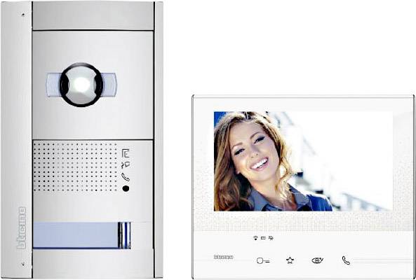 Legrand 365.811 Video-Türsprechanlage 2-Draht, WLAN 2-Drahtübertrager, Netzteil, Komplett-Set 1 Familienhaus Weiß