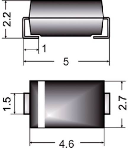 Semikron Z-Diode Z1SMA30 Gehäuseart (Halbleiter) DO-214AC Zener-Spannung 30V Leistung (max) P(TOT)