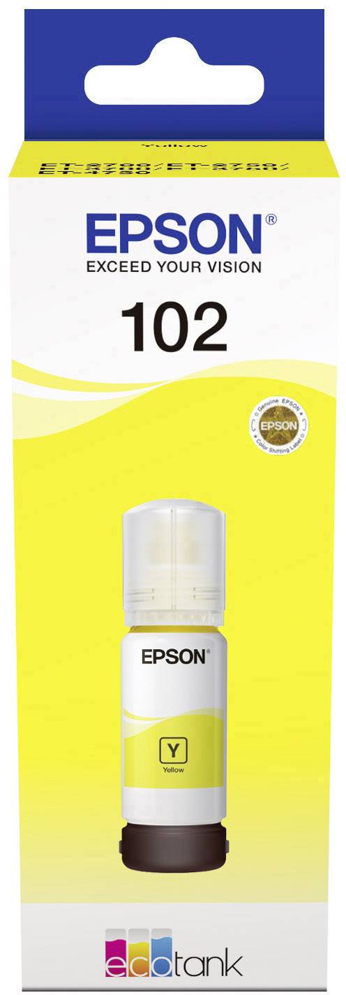 Epson C13T03R440 102 EcoTank Nachfülltinte Original Epson Gelb 70 ml