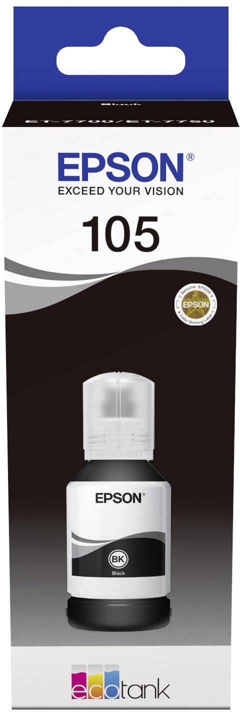 Epson C13T00Q140 105 EcoTank Nachfülltinte Original Schwarz 140ml