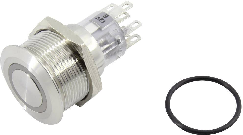 TRU COMPONENTS 1602473 TC-GQ22-A-22E/W/12V/S203 Drucktaster 250 V 5 A 2 x Aus/(Ein) tastend Weiß IP