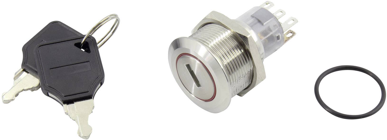 TRU COMPONENTS 1602520 TC-GQ22-A-22Y/31/S203 Schlüsselschalter 250V 5A 2 x Aus/Ein/Ein 2 x 45° IP40 1St.