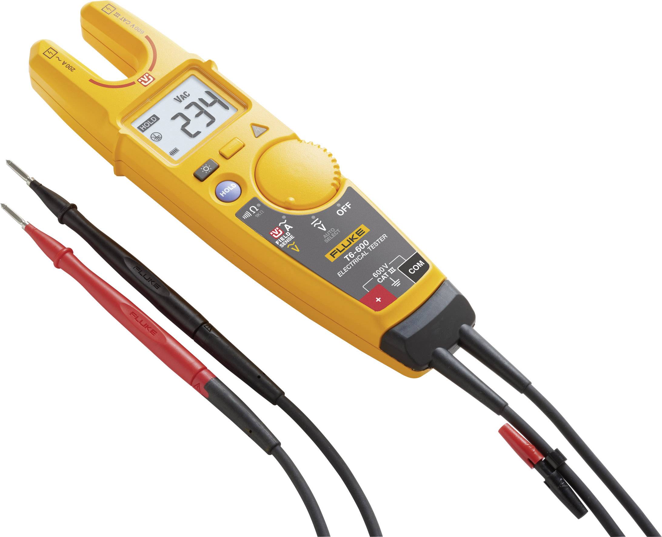 Fluke T6-600/EU Hand-Multimeter, Elektrotester digital CAT III 600V Anzeige (Counts): 2000