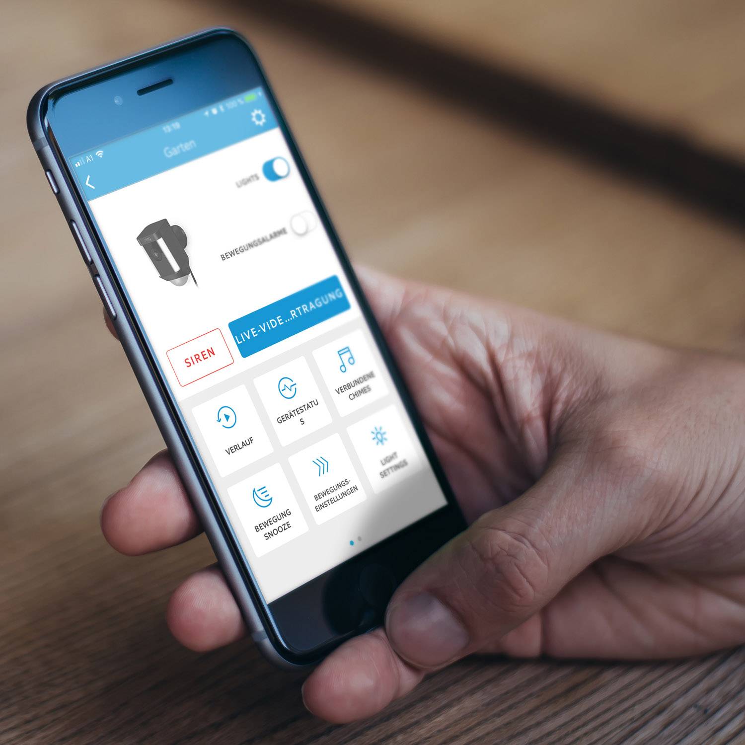 ring Spotlight-Cam 8SH1P7-BEU0 WLAN IP Überwachungskamera 1920 x 1080 Pixel