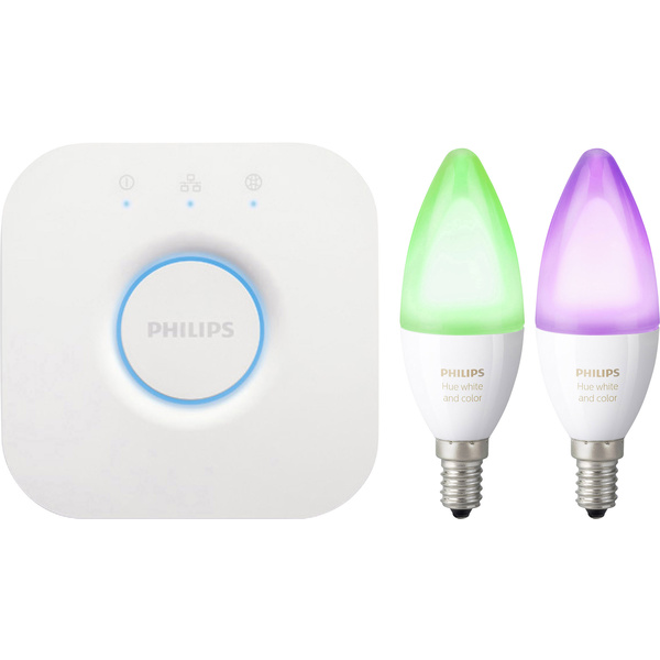 Philips Lighting Hue Starterkit EEK: A+ (A++ - E) White and Color Ambiance E14 6.5W RGBW