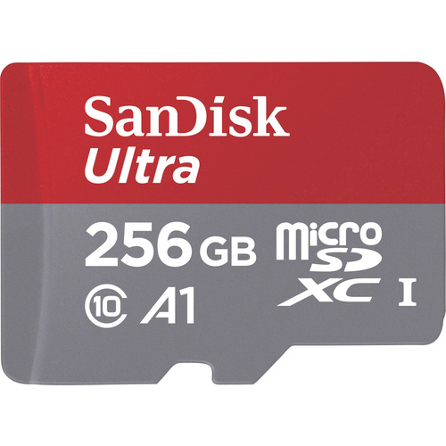 Carte microSDXC SanDisk Ultra® 256 GB Class 10, UHS-I Standard de puissance A1, avec logiciel Android, avec adaptateur SD