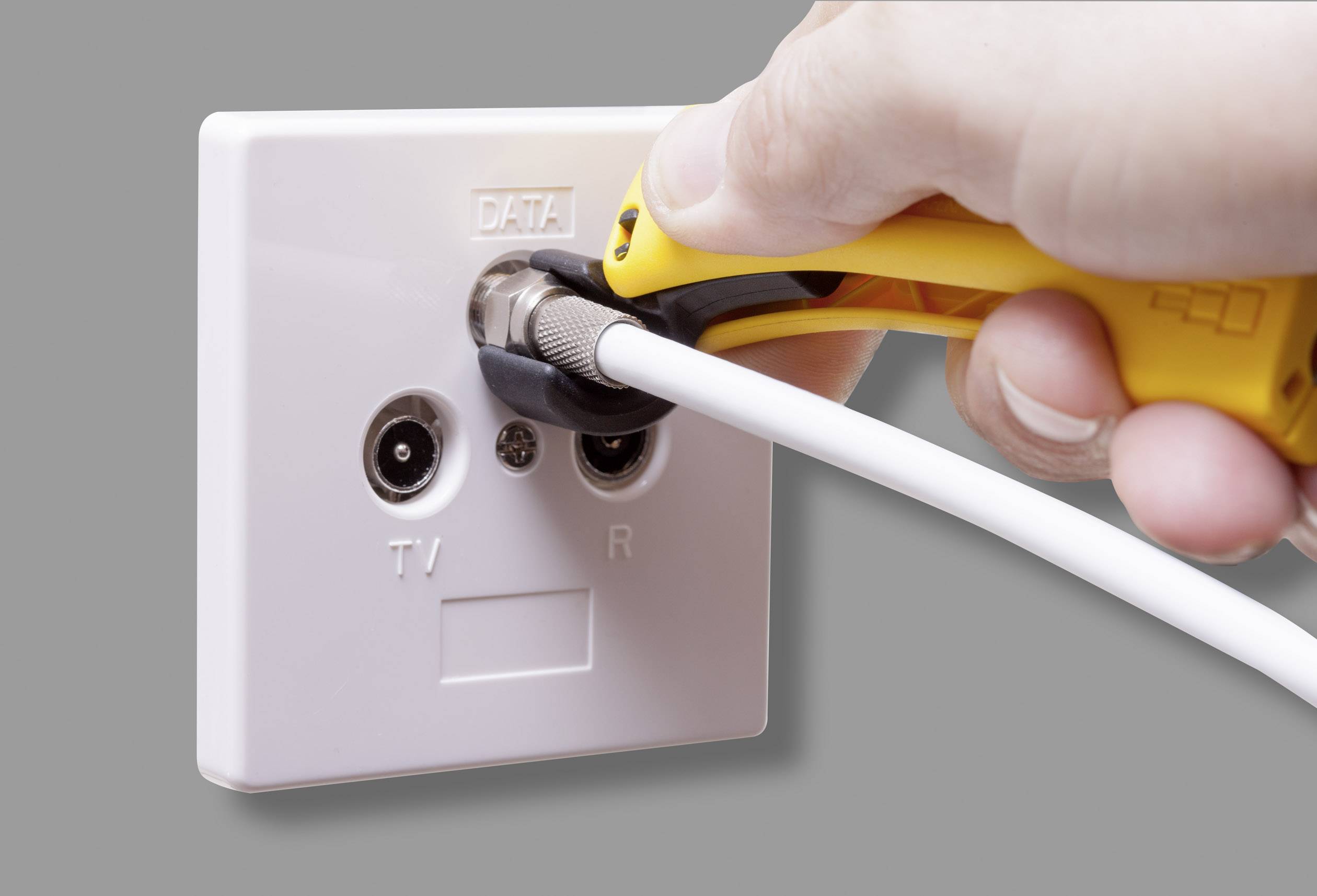 Jokari T30110 Kabelentmanteler Geeignet für Koaxialkabel 4.8 bis 7.5mm RG6, RG59/U, RG58