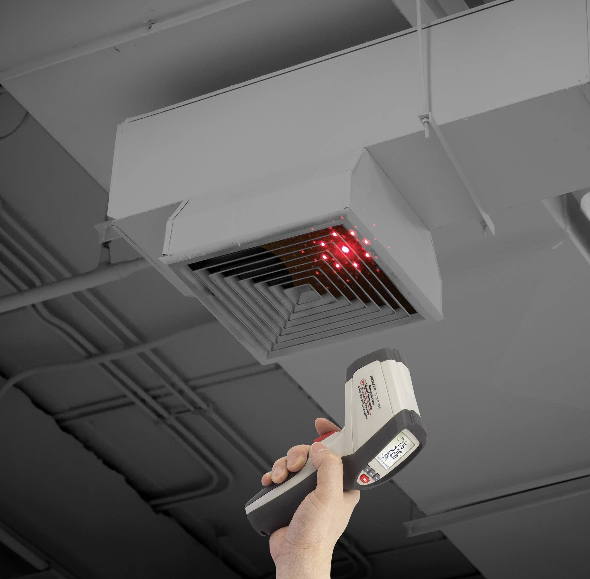 VOLTCRAFT IR 800-20C Infrarot-Thermometer kalibriert (DAkkS-akkreditiertes Labor) Optik 20:1 -40 - 800°C Pyrometer