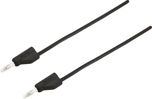 VOLTCRAFT MSB-300 Messleitung Lamellenstecker 4 mm Silikon 1.50 m Schwarz 1 St.