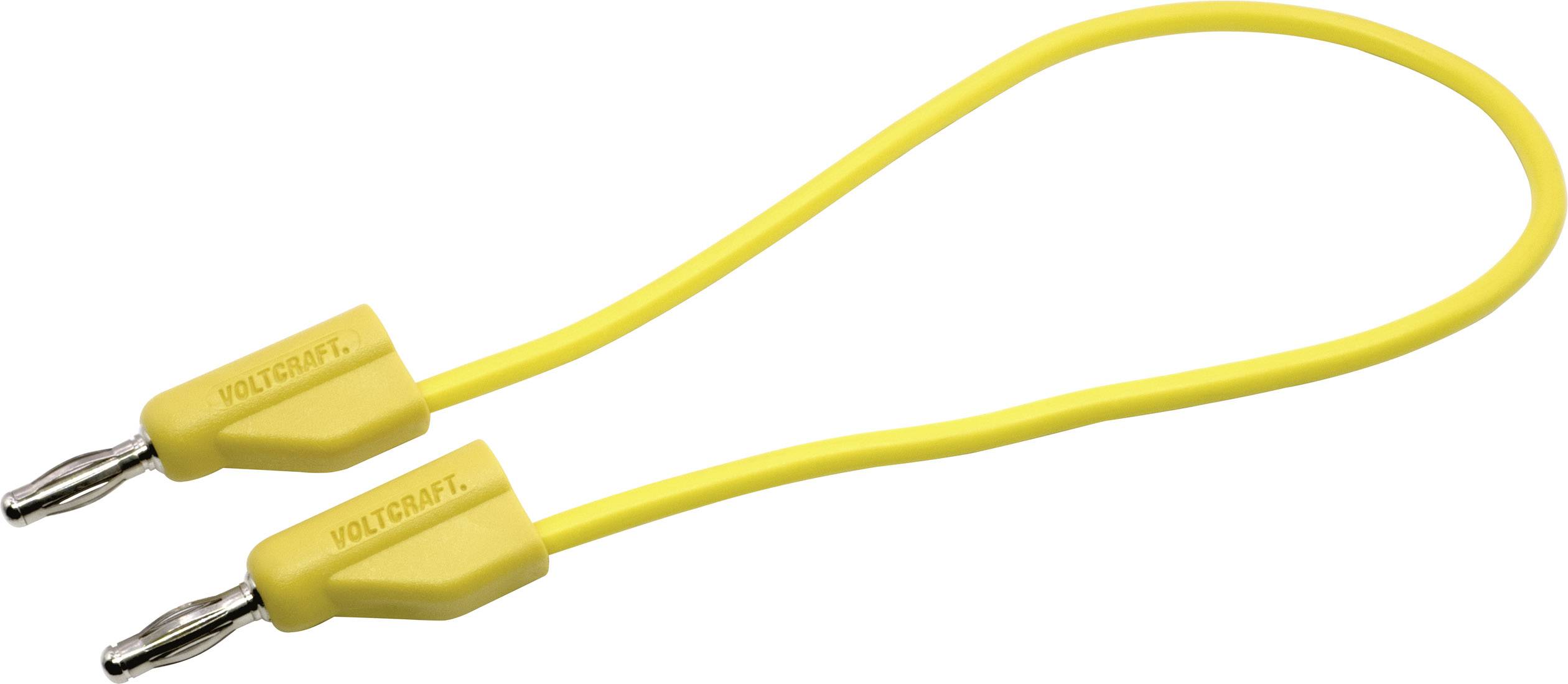 VOLTCRAFT MSB-300 Messleitung Lamellenstecker 4mm Lamellenstecker 4mm 25.00cm Gelb 1St.