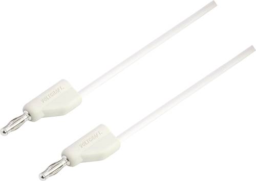 VOLTCRAFT MSB-300 Messleitung Lamellenstecker 4 mm Silikon 5.00 m Weiß 1 St.