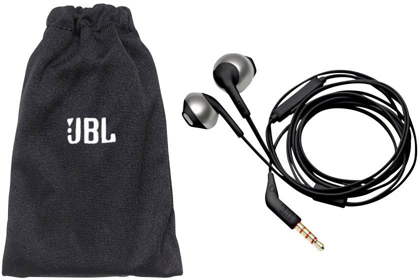 JBL T205 In Ear Kopfhörer kabelgebunden Schwarz Headset
