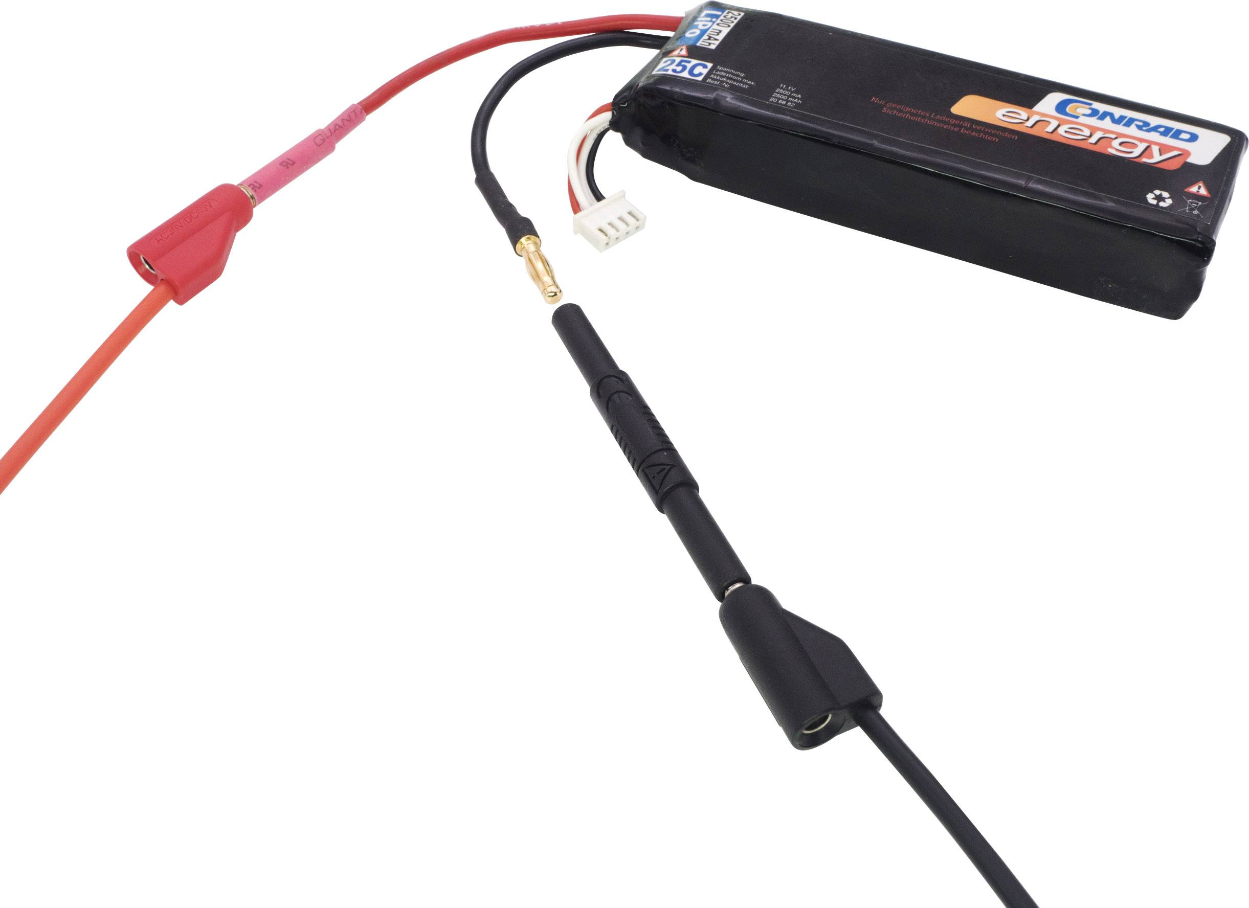 VOLTCRAFT MSL-504 Messleitungsverbinder Buchse 4mm Buchse 4mm Schwarz, Rot 1St.