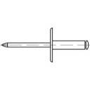 TOOLCRAFT 160314 Offene Blindniete (Ø x L) 4.8mm x 19mm Stahl Stahl 250St.