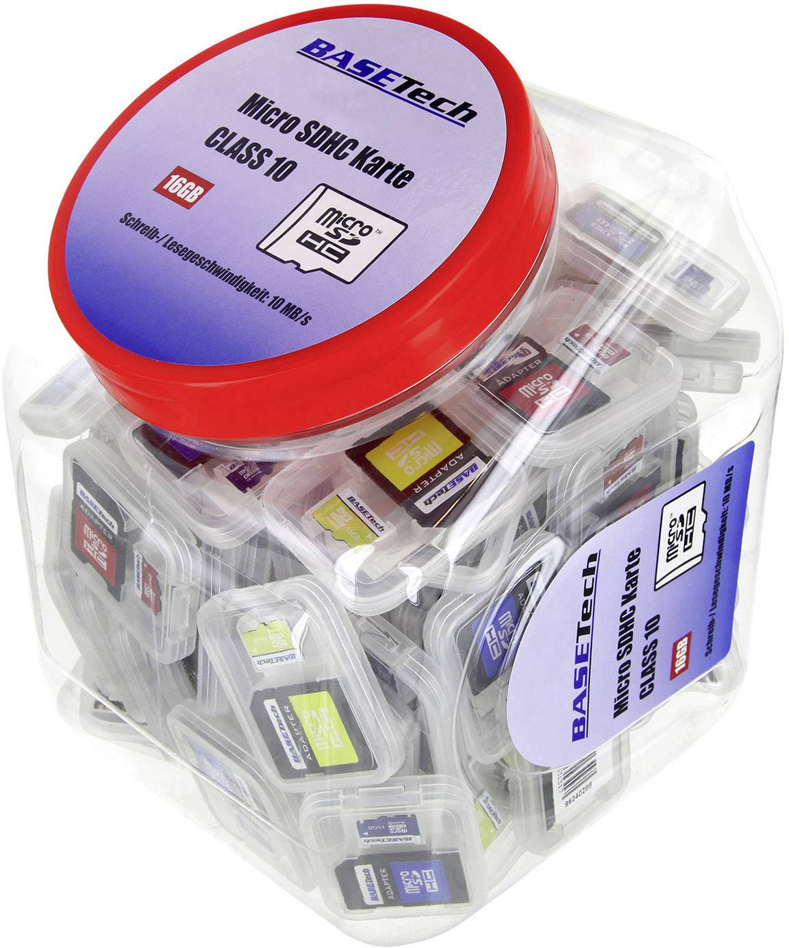 Basetech  microSD-Karte 16 GB Class 10 inkl. SD-Adapter