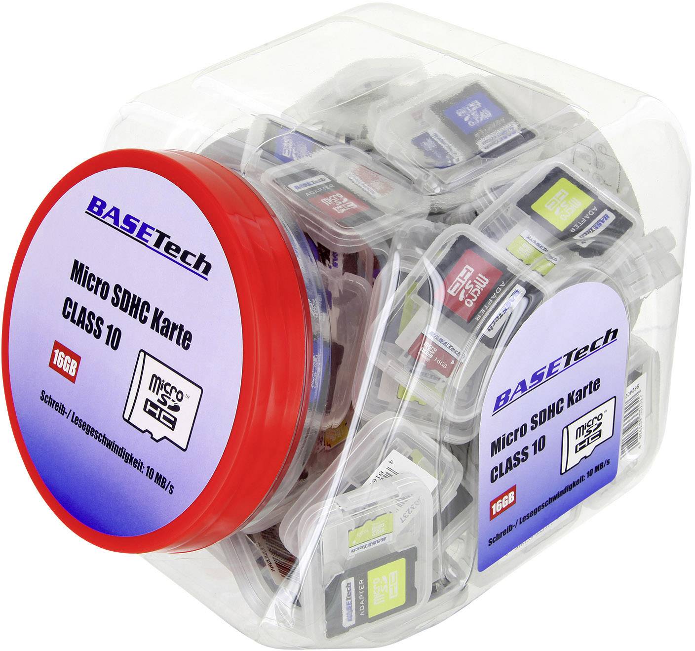 Basetech  microSD-Karte 16 GB Class 10 inkl. SD-Adapter
