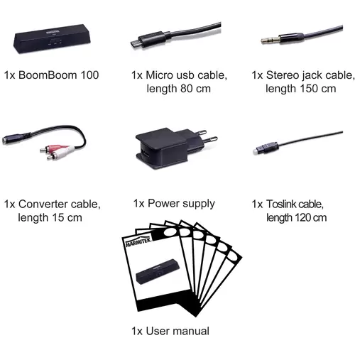 Marmitek BoomBoom 100 Bluetooth® Musik-Empfänger (Set) Bluetooth Version: 4.1 15 m aptX®-Technolog Marmitek BoomBoom 100 Bluetooth® Musik-Empfänger (Set) Bluetooth Version: 4.1 15 m aptX®-Technolog
