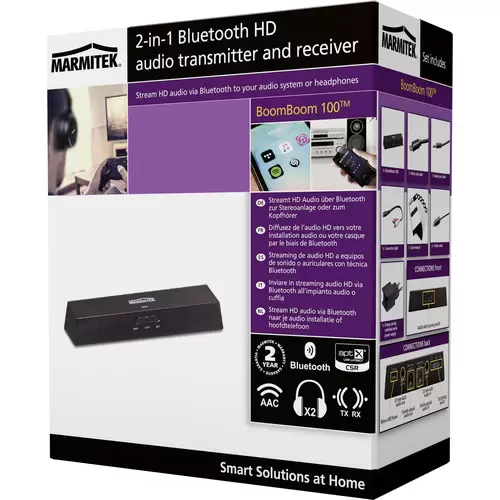 Marmitek BoomBoom 100 Bluetooth® Musik-Empfänger (Set) Bluetooth Version: 4.1 15 m aptX®-Technolog Marmitek BoomBoom 100 Bluetooth® Musik-Empfänger (Set) Bluetooth Version: 4.1 15 m aptX®-Technolog
