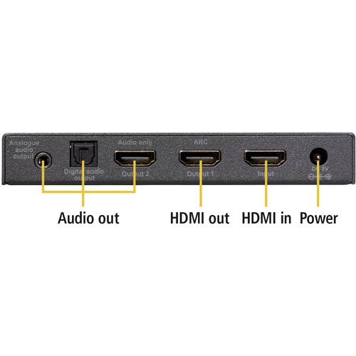 Marmitek Audio Extraktor Connect AE24 UHD 2.0 [HDMI - HDMI, Toslink, Stereo Cinch (R/L)] 3840 x 216