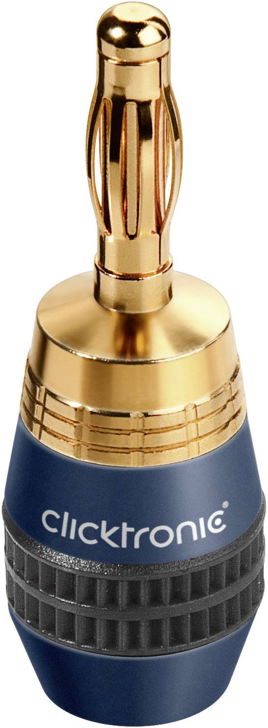 clicktronic 52546 Bananenstecker Stecker, gerade Polzahl: 1 Schwarz, Rot, Gold 4 St.