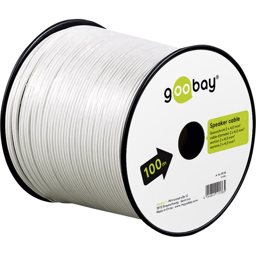 Goobay 67741 Lautsprecherkabel 2 x 4 mm² Weiß 10 m